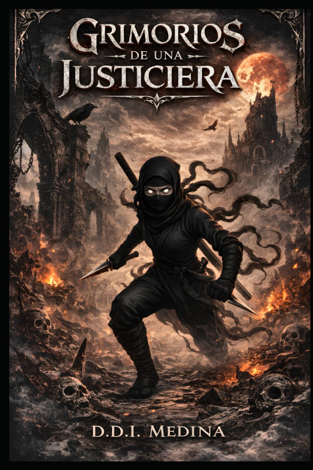 Grimorios de una Justiciera: Una novela de fantasía oscura de asesinos y magia de sangre (Las Crónicas de Faera)