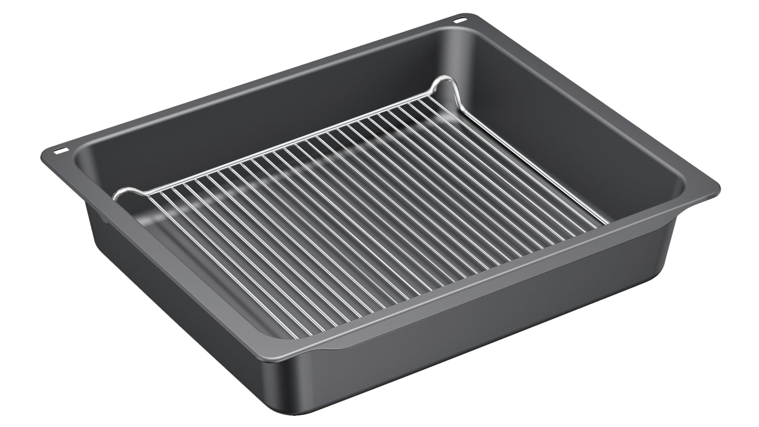 NEFF Z12CN10A0 Backofen- und Herdzubehör, Profipfanne mit Rost 81 x 455 x 375 mm, 10 L, Made in Germany, spülmaschinengeeignet, emailliert