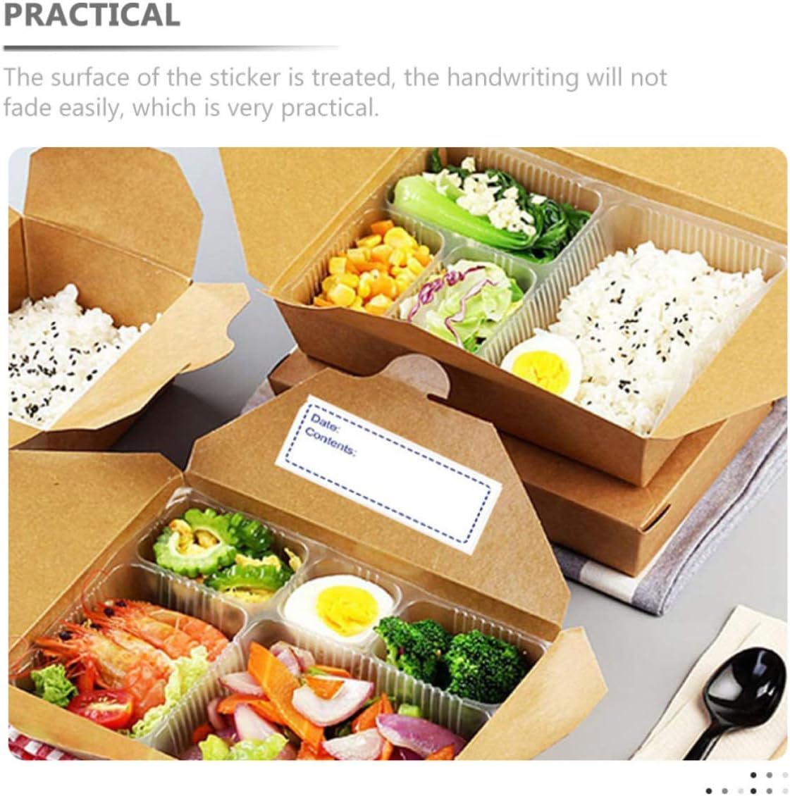 Waterproof Oil Resistant Label Stickers for Bottles, Food Storage