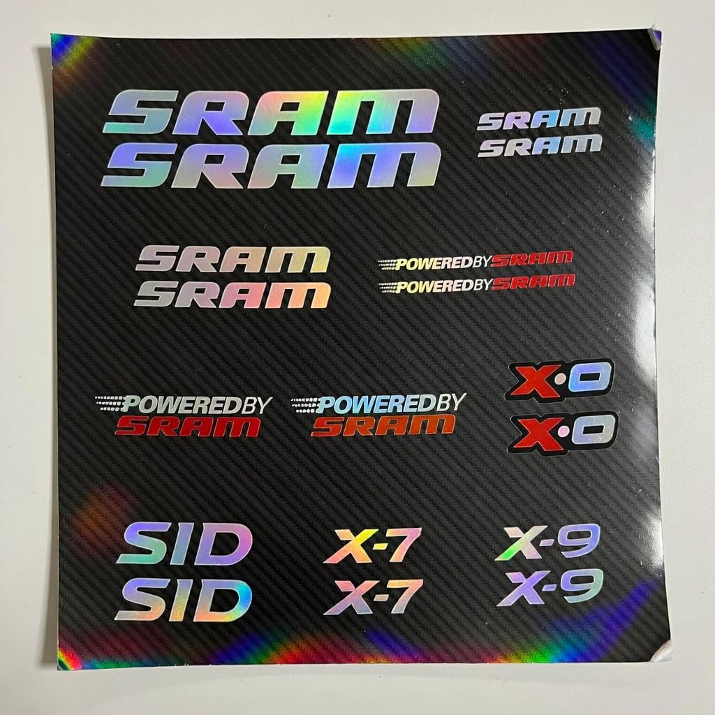 Kit adhésif compatible SRAM holographique cadre VTT vinyle transparent