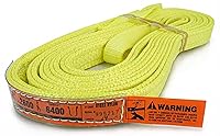 Vista 18 de DD Sling - Eslinga de elevación de nailon de 3 pulgadas x 30 pies – Fabricada en EE.UU., 8,900 lb vertical, 7,200 lb estrangulador, 17,800 lb