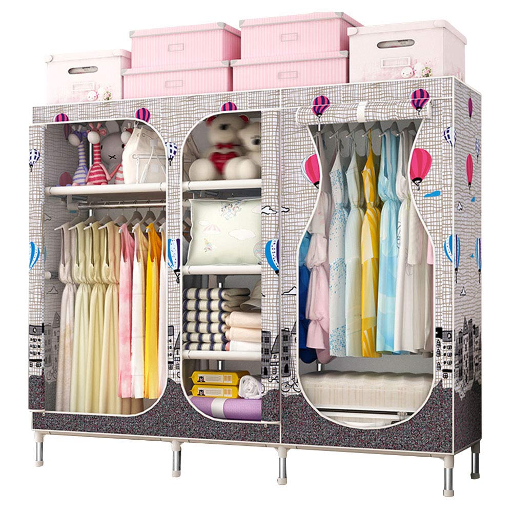 Armoire de rangement étanche en acier et tissu durable 66x17x66in