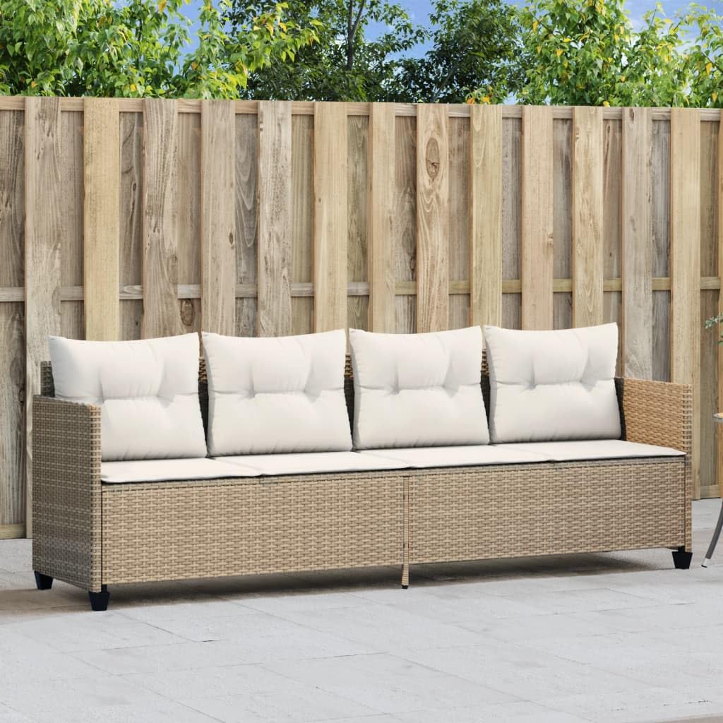 Chaise longue résine tressée Solivagant beige pour des après-midis détente au bord de la piscine