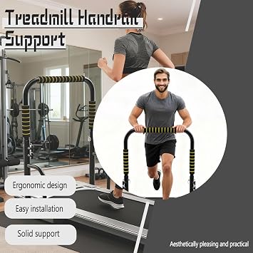 Adjustable Walking Pad Handle Bar Only 25.2 Inches Wide 31.5-42.5 Inches Height Adjustable Walking Pad Handle Barequipped With Comfortable Handles Non Slip Feet Easy To Install Design(Huang)