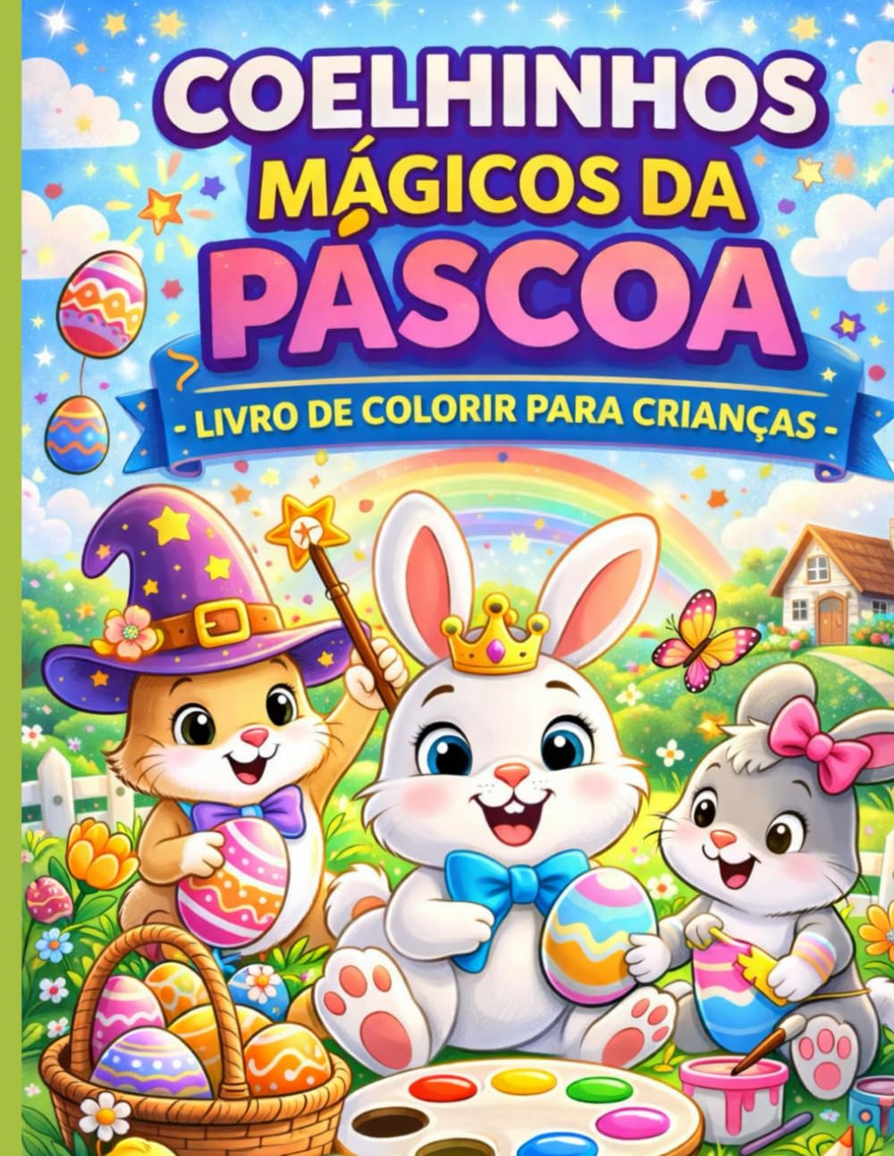 Coelhinhos Mágicos da Páscoa: Livro de Colorir para Crianças (A Magia da Páscoa para Crianças)
