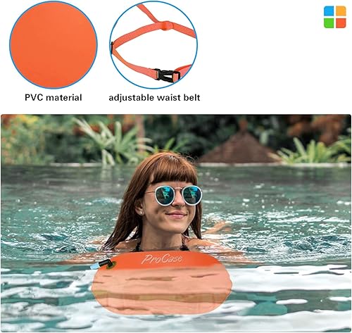 Miniatura 10 de ProCase Flotador de boya de natación, flotador de seguridad de burbujas de natación con cinturón ajustable para nadadores de aguas abiertas,
