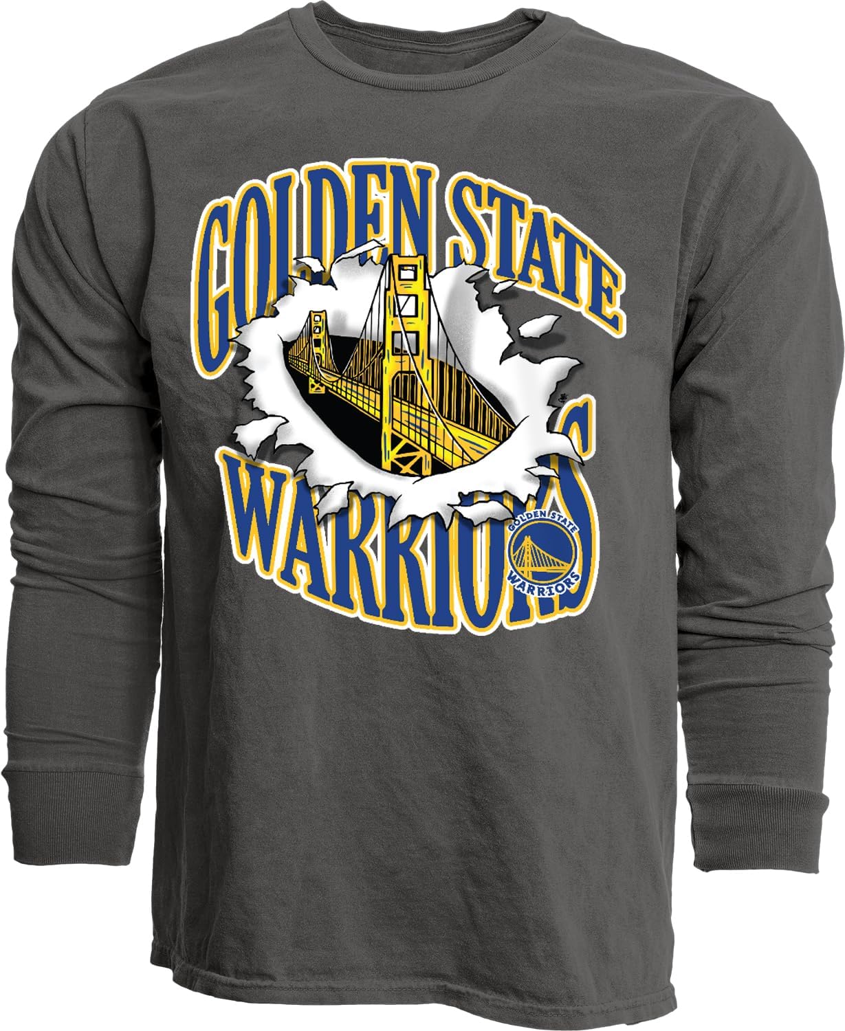 Blue 84 NBA Unisex-Adult NBA Officially Licensed Long Sleeve T-Shirt Ringspun Slam Mascot Black