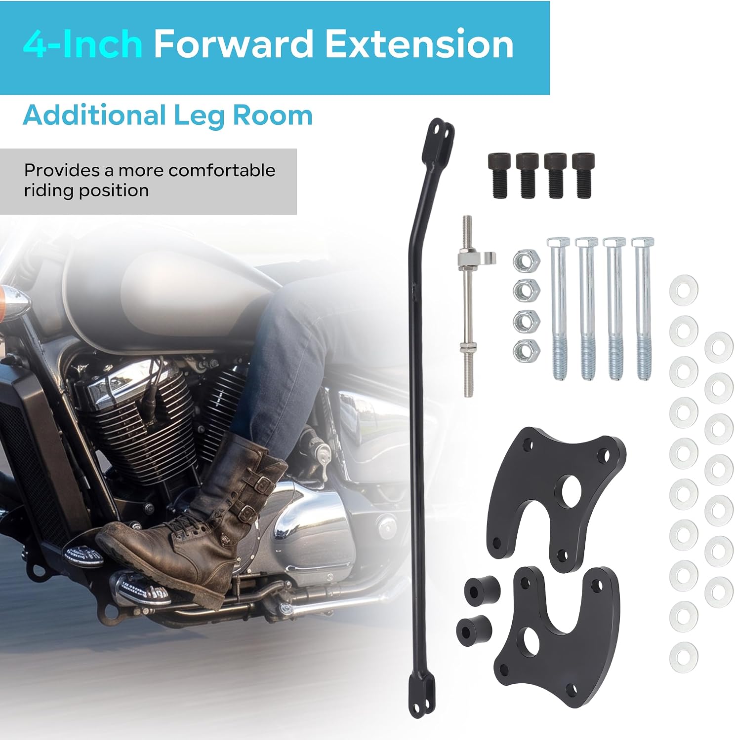4" Forward Control Extension Kit for Honda VT750DC Shadow Spirit 750