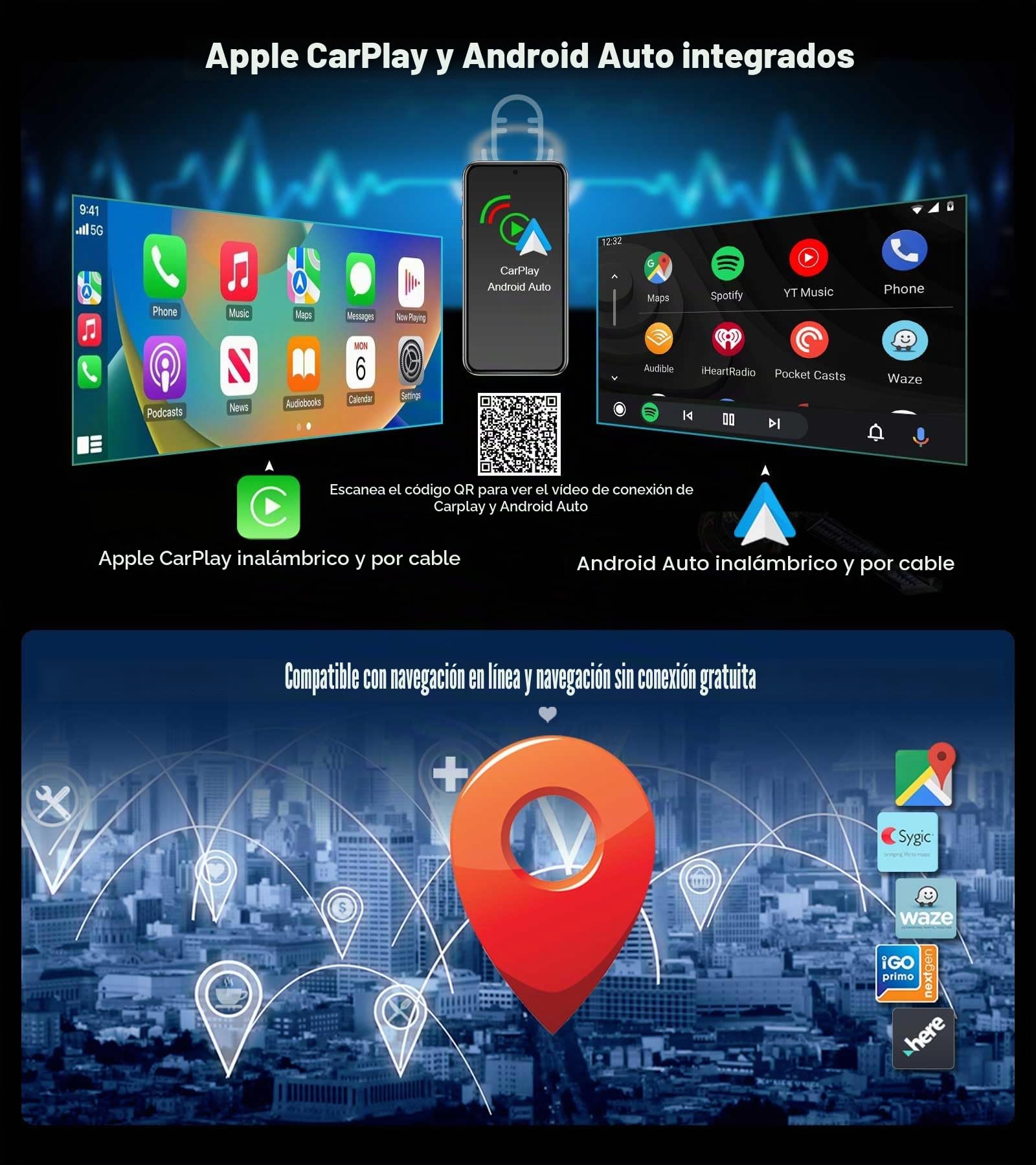 12,3" Qualcomm 8 Núcleo 8GB+128GB Android 16 Radio Coche Estéreo Navegador para Mercedes Benz E Clase W207 C207 A207 2009-2012 NTG 4.0 CarPlay Android Auto Dab+ WiFi 4G USB Bluetooth 5.1 CANbus COMAND