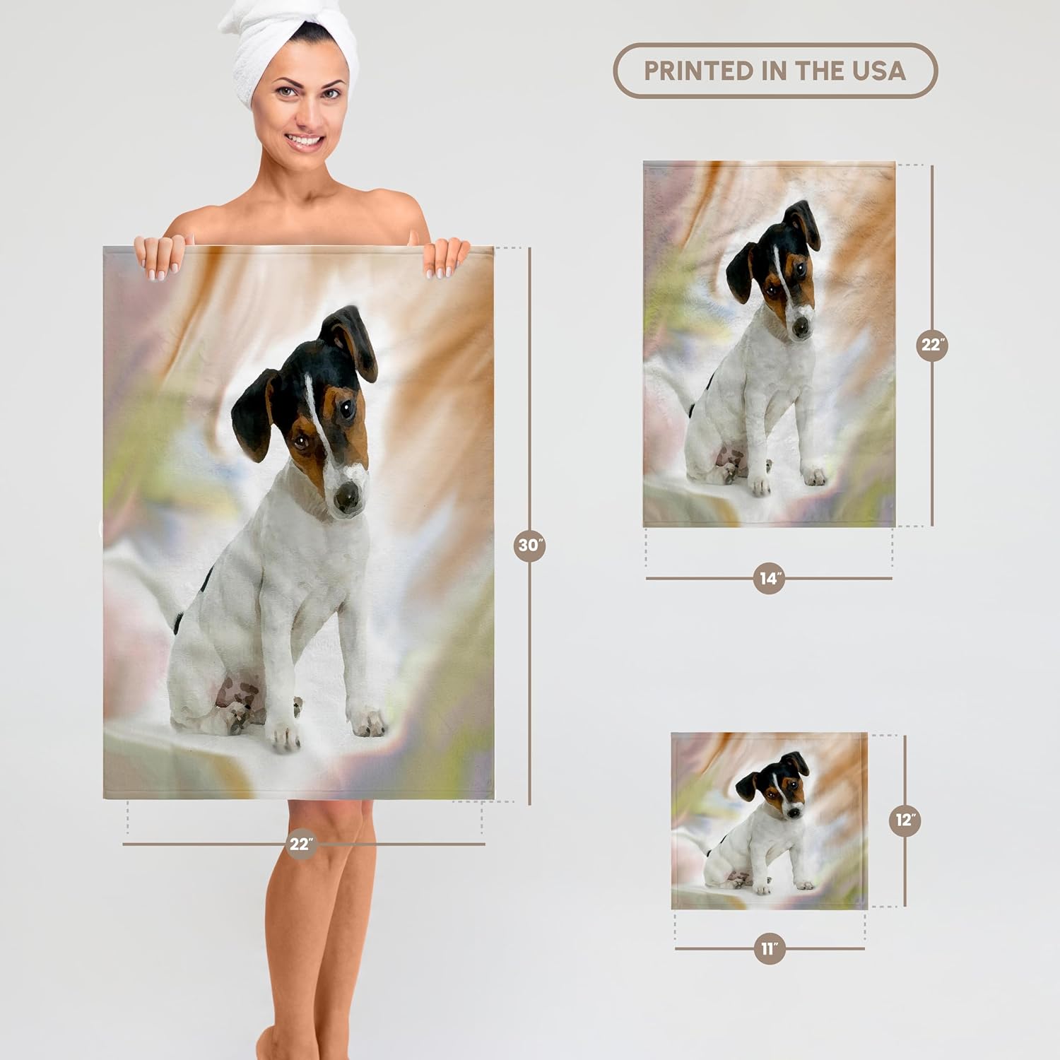 3dRose - Dogs Jack Russell Terrier - Jack Russell Terrier - Towels (twl-4236-2)