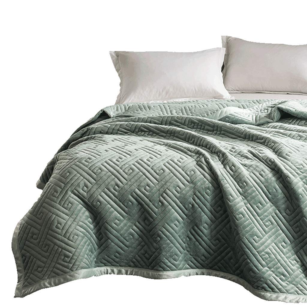 Couverture double vert et plaid doux pour vos soirées canapé