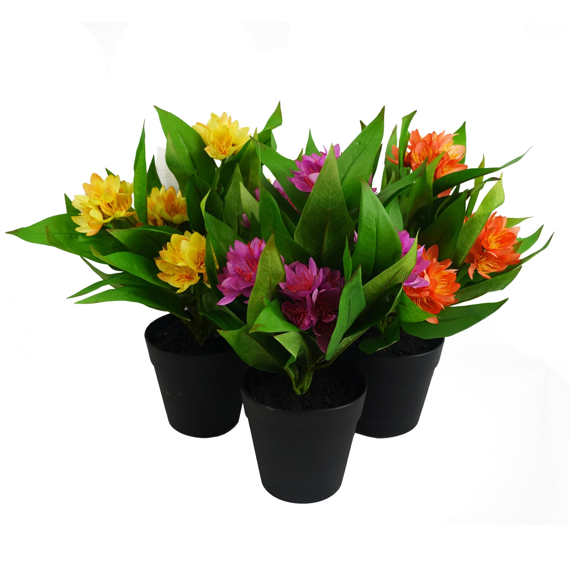 Leaf Freesia Artificial Plant in Pot 18cm Pack of 3
