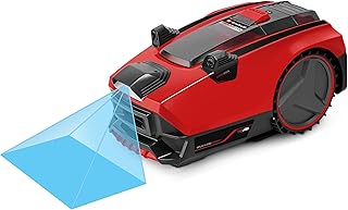 FREELEXO CAM 500 Power X-Change Robot Lawnmower (18 V, Brushless Motor, Integrated Camera, Lawn Area Max. 500 m²) Comes with 3.0 Ah Battery and Charger