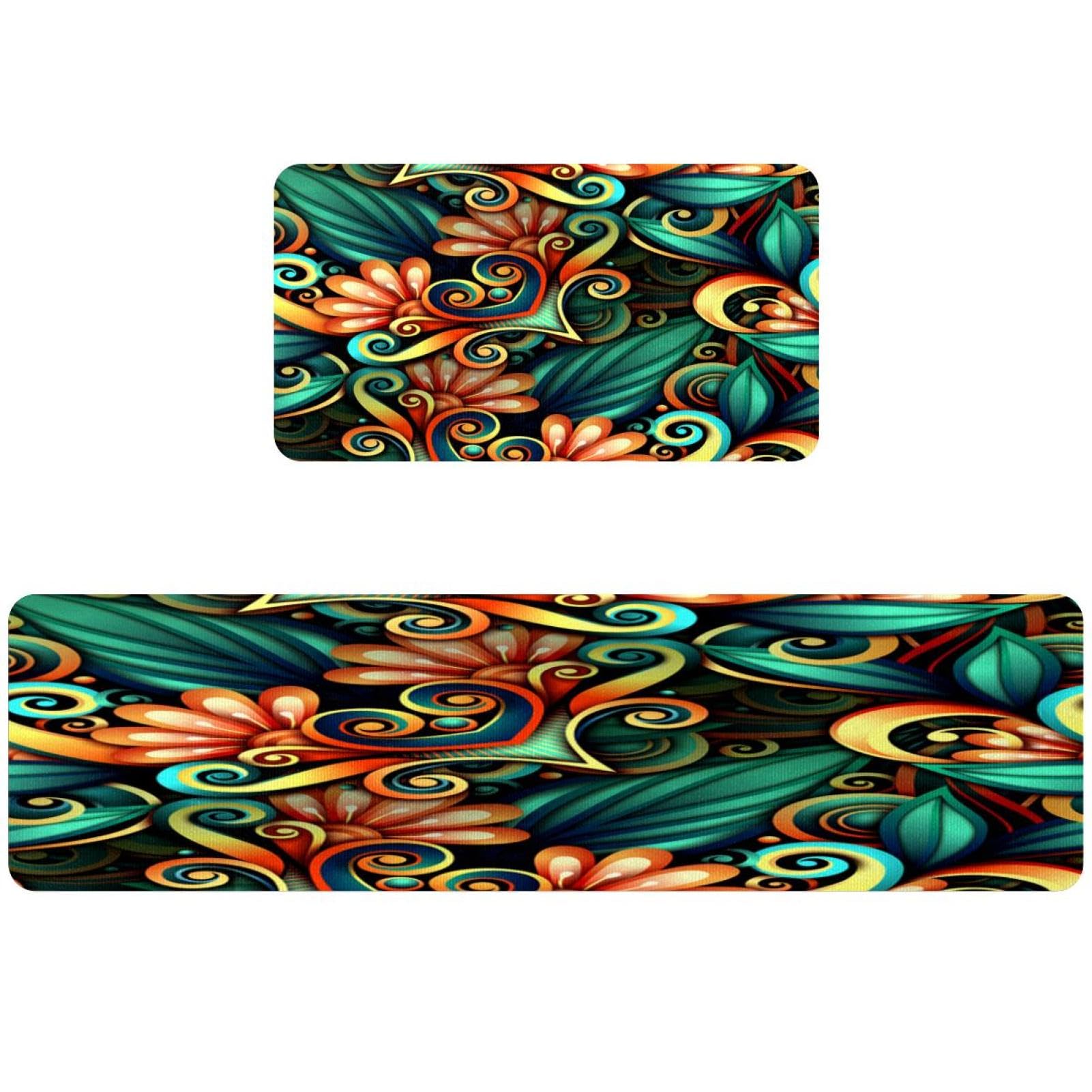 Tapetes de cocina para cuarto de lavado y pasillo VAPOKF diseño colorido