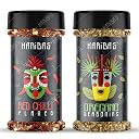 HARIBAS Combo Of Red Chilli Flakes&Oregano Sprinkler,100Gram Each,Natural Ingredients,Chilli Flakes&Oregano Seasonings 100% Pure,Vegetarian Pizza,Pasta,Sandwich Uses,Same Taste Every Time gallery image