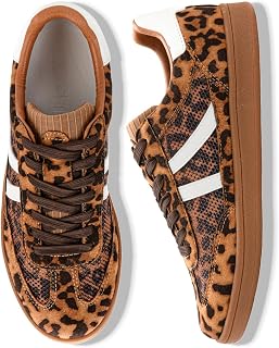 Womens Sneakers - Women's Fashion Sneakers with Removable Insole - Stylish and Lightweight Spring Shoes for Women Casual Non-Slip Lace-Up Walking Footwear
