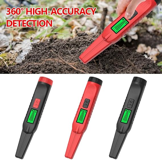 360 Degree Metal Detector Adjustable Sensitivity Small Design for Narrow Space