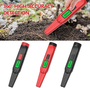 360 Degree Metal Detector Adjustable Sensitivity Small Design for Narrow Space