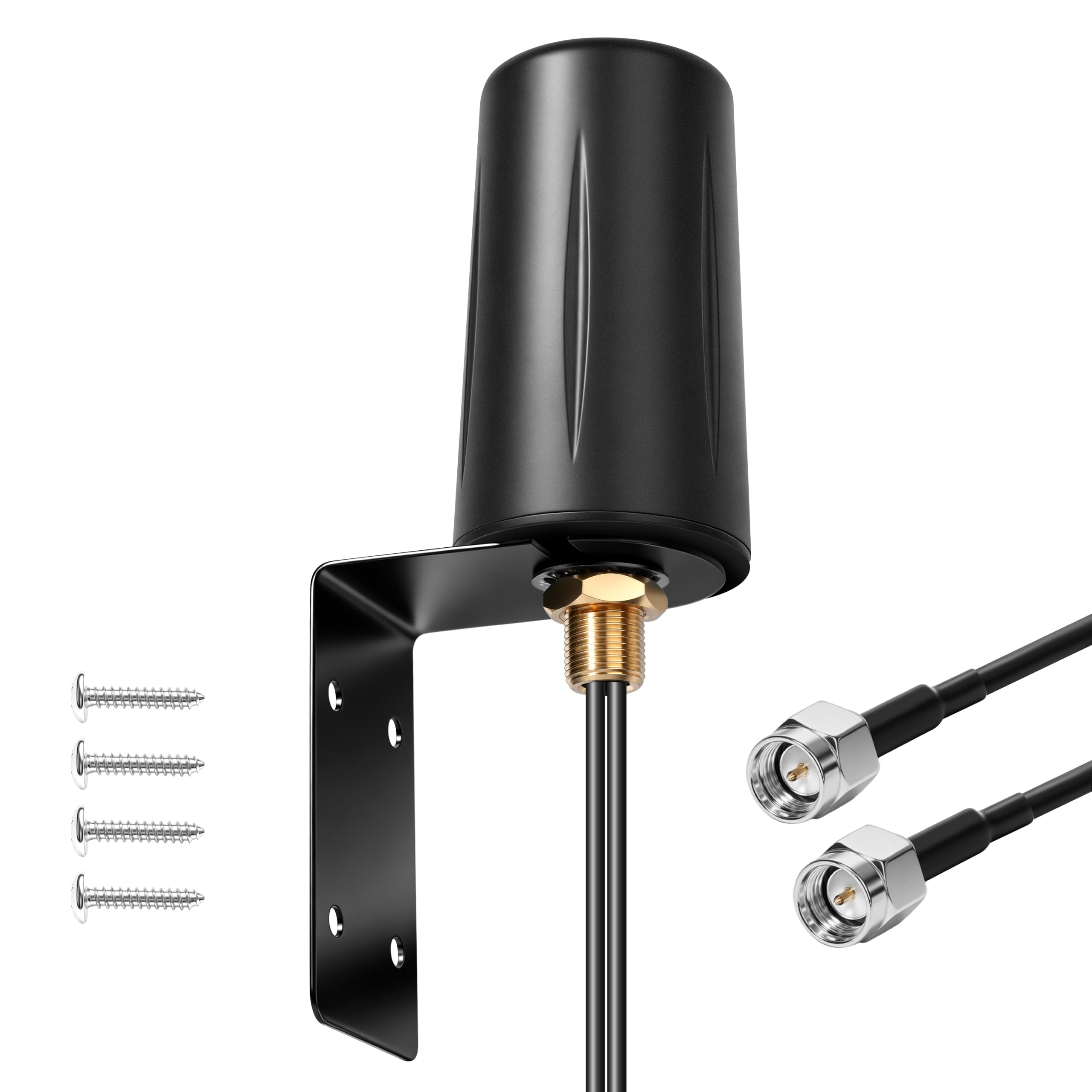 Antenne extérieure MIMO Omni 4G LTE 5G SMA mâle avec double câble de 3 m