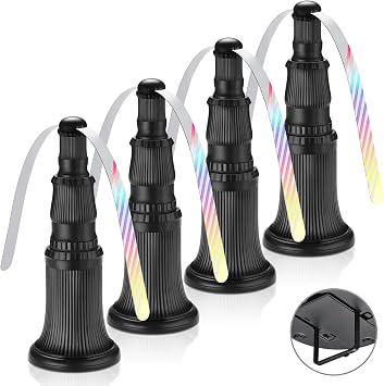 Fly Fans for Tables, Fly Fan Outdoor Indoor Keep Flies Away, Table Top Spinner with Holographic Blades, Flies Deterrent for Picnic, Restaurant, Party, Home, BBQ 4 Pack Classic