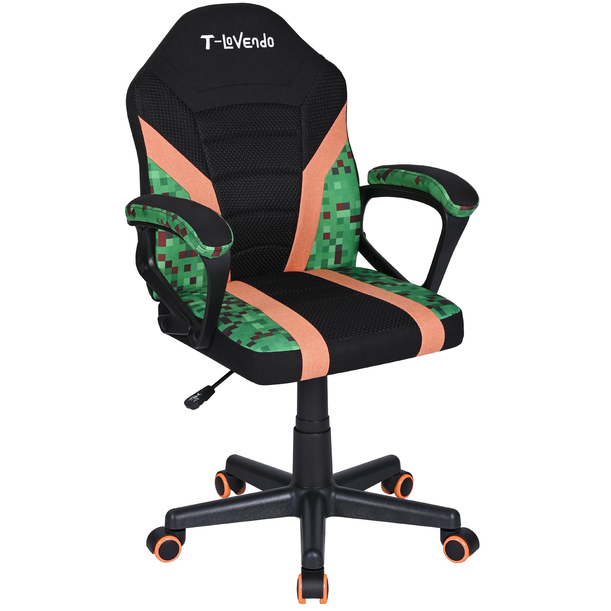 Silla Gaming u Oficina niños Infantil de Tela giratoria ergonómica Estudio o Escritorio con Ruedas Brazos diseño Moderno sillón Gamer Ordenador Videojuegos