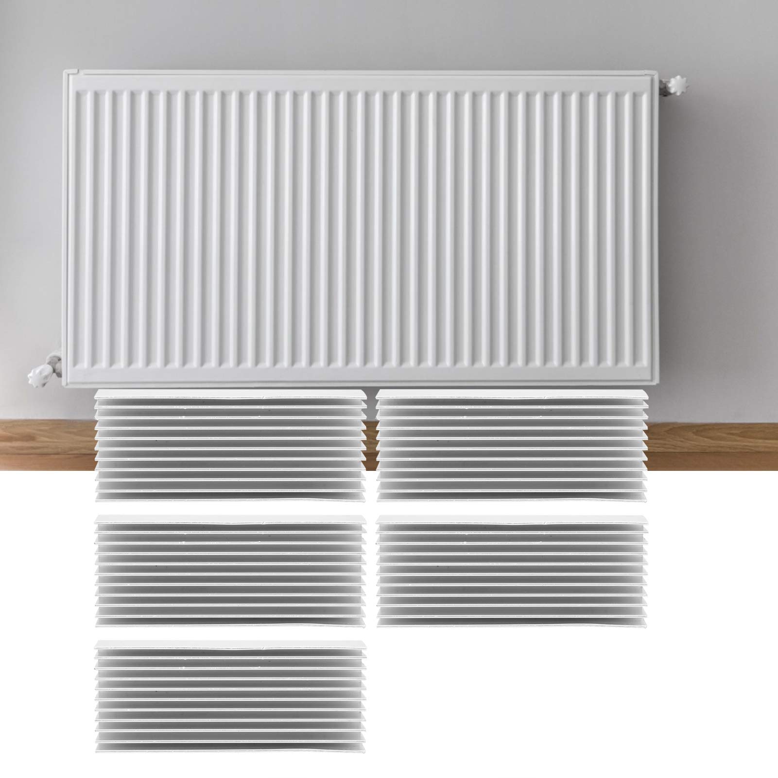 5 pièces dissipateur de Chaleur en Aluminium, dissipateur de Chaleur en Aluminium pour Carte CPU refroidissant Les pièces de Dissipation Thermique 40 x 20 x 100 mm