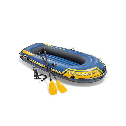 Intex Challenger 2 Schlauchboot Blau/Gelb 236 x 114 x 41 cm, 1 Stück
