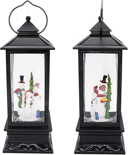 Miniatura 5 de DRomance Linterna de agua iluminada que brilla con música, funciona con pilas y USB, globo de nieve cantante para niños, muñeco de nieve, agua,