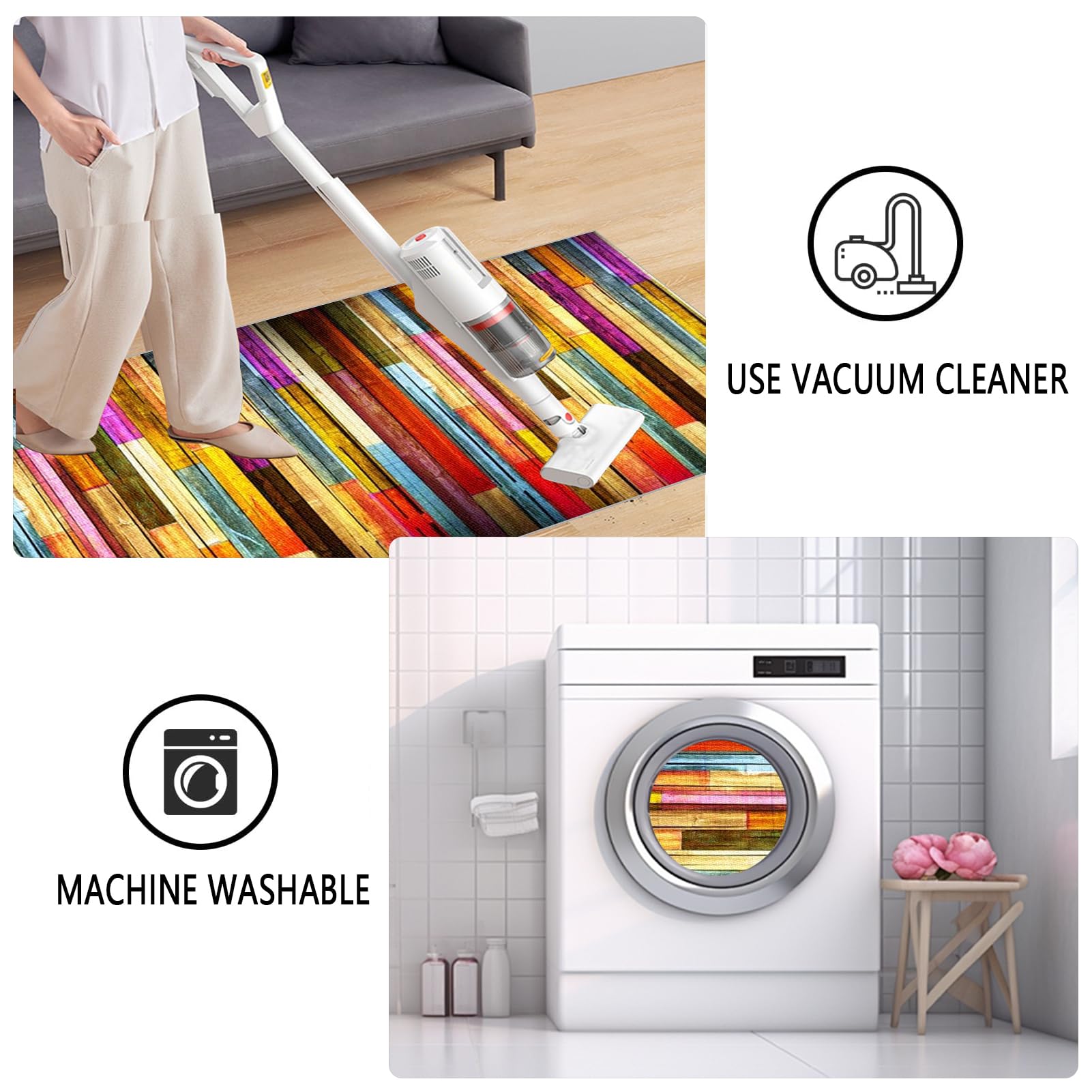 Tapis Couloir Long Antidérapant Lavable Tapis Cuisine Devant Evier 50 x 300 cm Tapis Entrée Intérieur Tapis Cuisine Absorbant Tapis de Passage pour Cuisine Chambre Entrée Salle de Buanderie