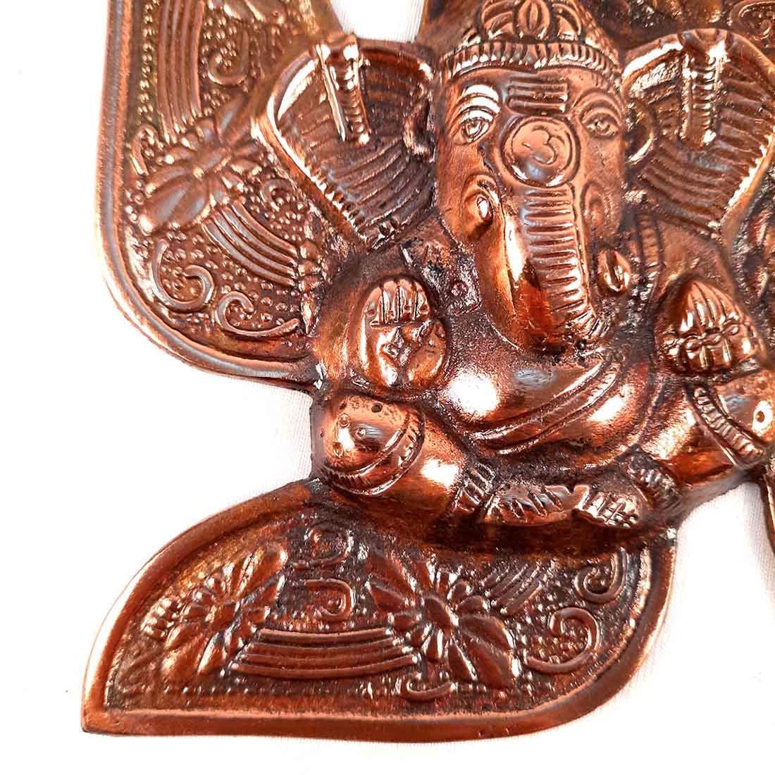 Apka Mart The Online Shop Religious Lord Ganesh on Swastik Wall Hanging, 7 Inch, Bronze 4