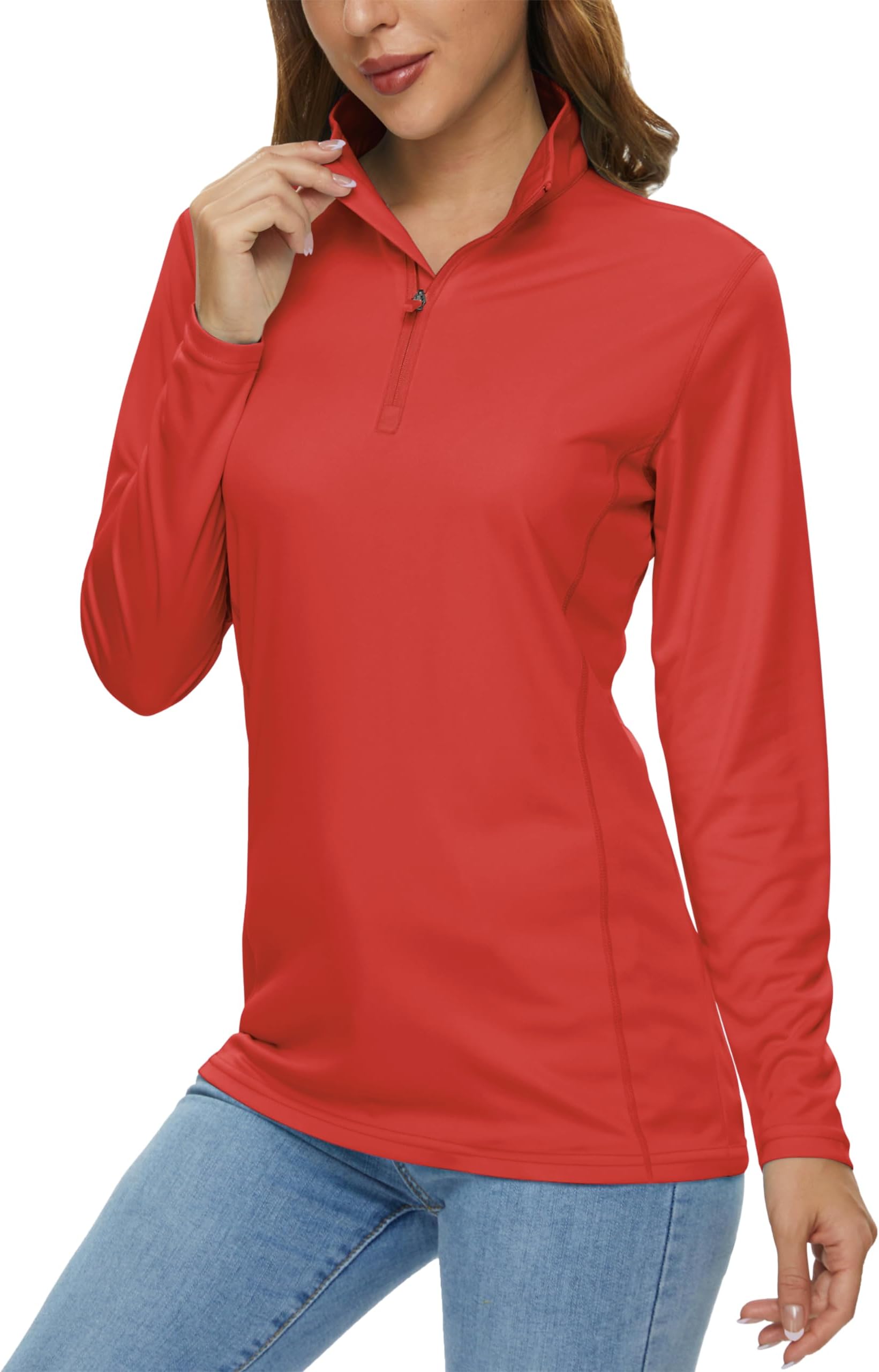 adidas red long sleeve top