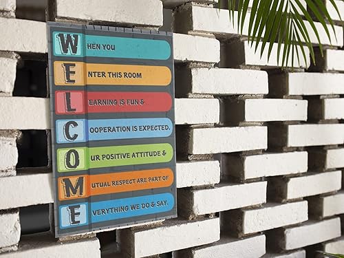 Miniatura 6 de JSC142 cartel de bienvenida para aula | 18 pulg. x 12 pulg. | 100LB papel brillante del cartel