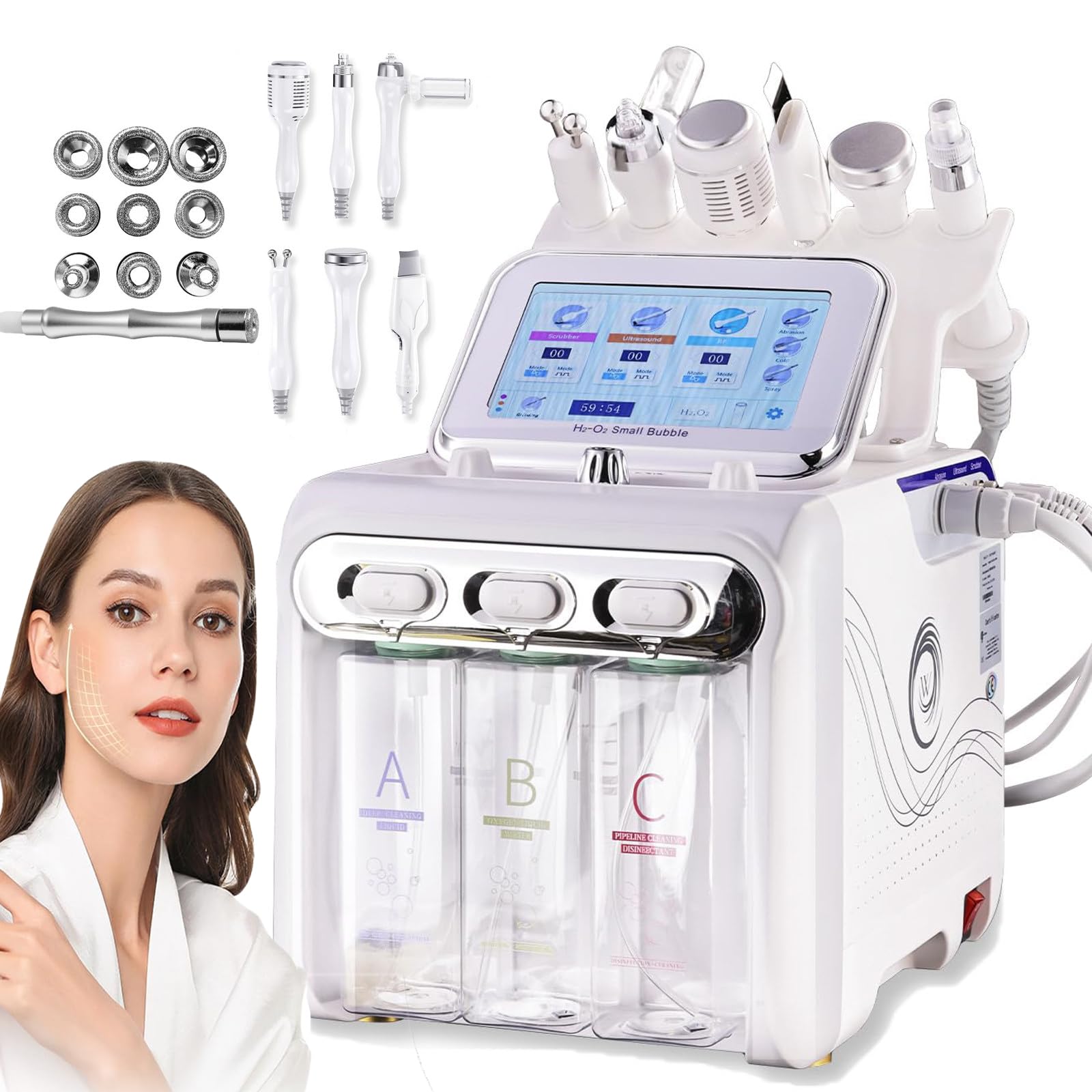 Urządzenie Do Mikrodermabrazji Diamentowej 7 W 1 | Urządzenie Do Hydrodermabrazji Twarzy, Peeling Do Twarzy, Pielęgnacja Skóry W Domowym Salonie Kosmetycznym