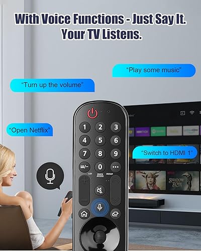 Miniatura 5 de Control remoto de voz de repuesto para televisores inteligentes LG 2019-2024, compatible con Magic Remote AN-MR2021222324GA con puntero, 2 años de