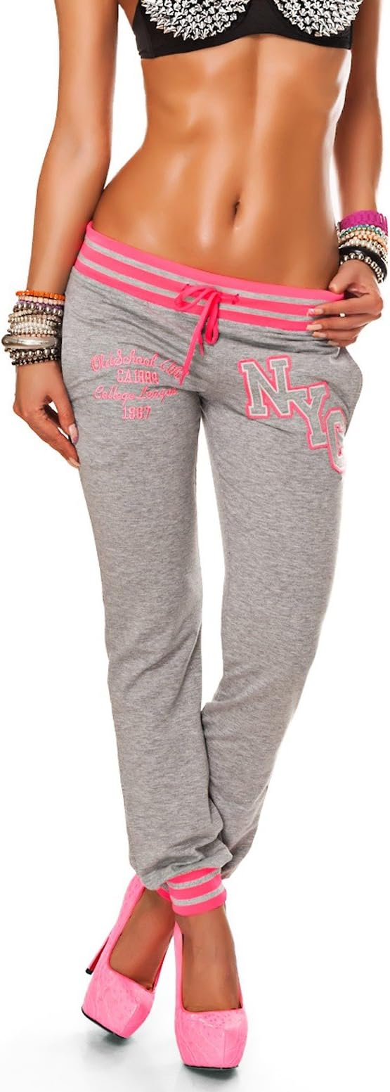 24Brands Women's Slim Fit Sweatpants 2016 Xxl Grau