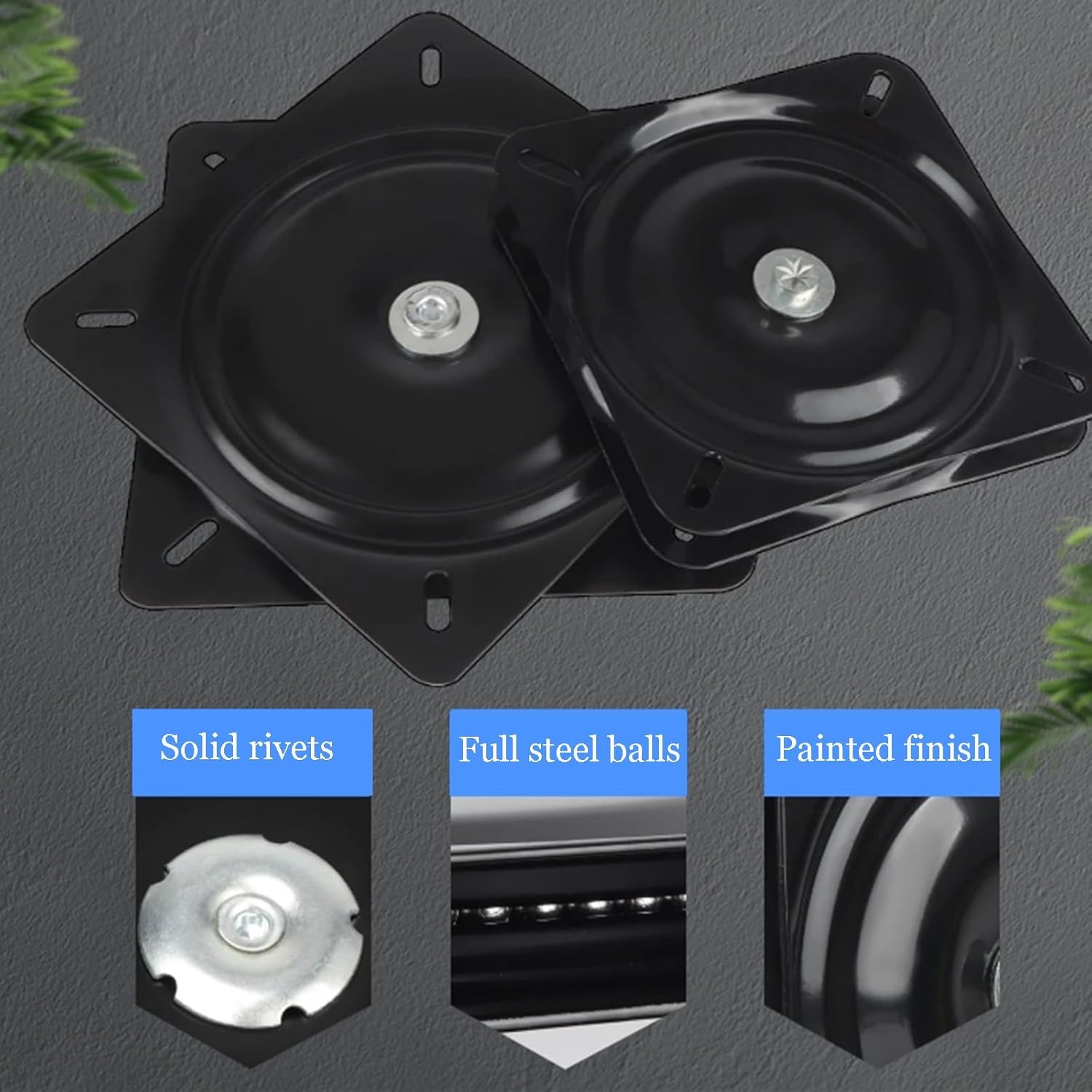 Thickened Sofa Swivel Base, Full Ball Bearing Iron Swivel Base, Sofa Chair Swivel Base, Quiet and wear-Resistant.(160 * 160 * 2)