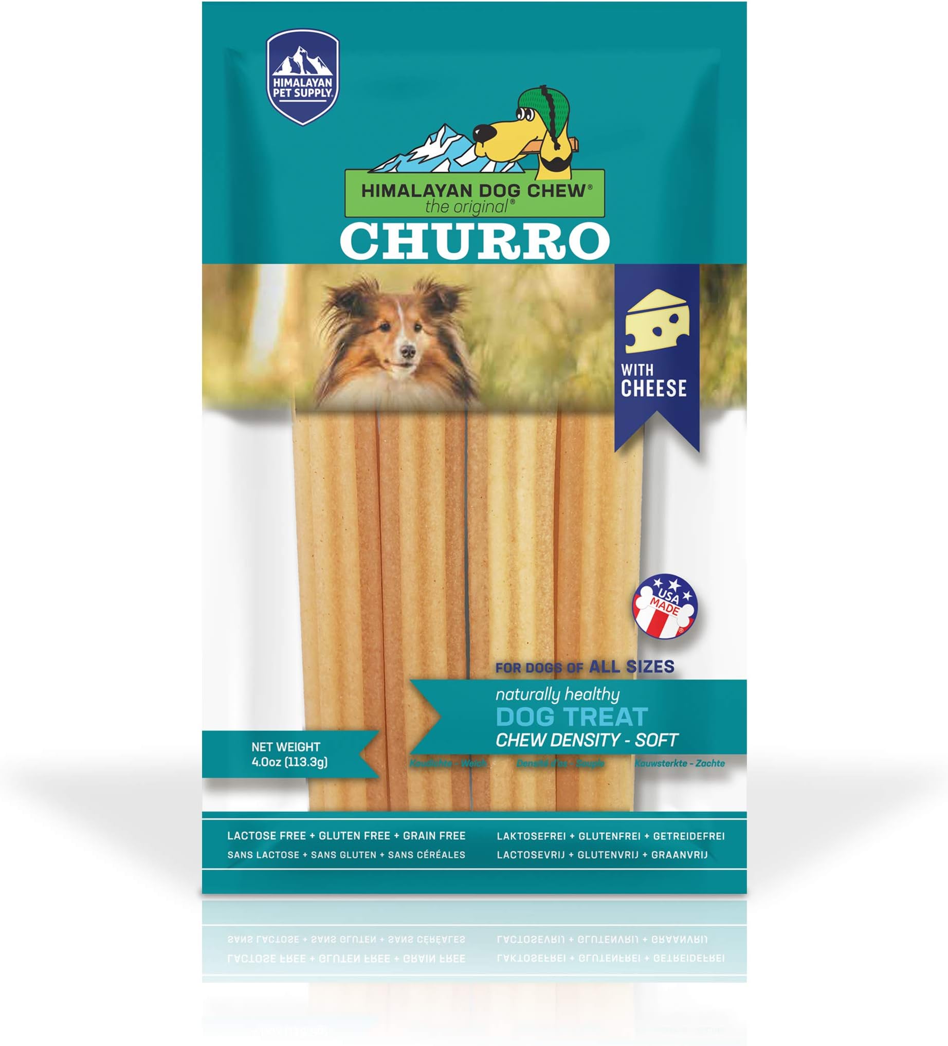 yakyChurro Himalaya Cheese Treats | Lactose Free | Gluten Free | Grain Free | Made in USA | for All Breeds | Original Cheese