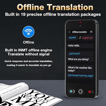 Language Translator Device, Video Call Translation with Real-Time Subtitles, 148+ Languages & ChatGPT AI, 19 Offline Languages No WiFi Needed, 4 HD Touchscreen for Business & Travel