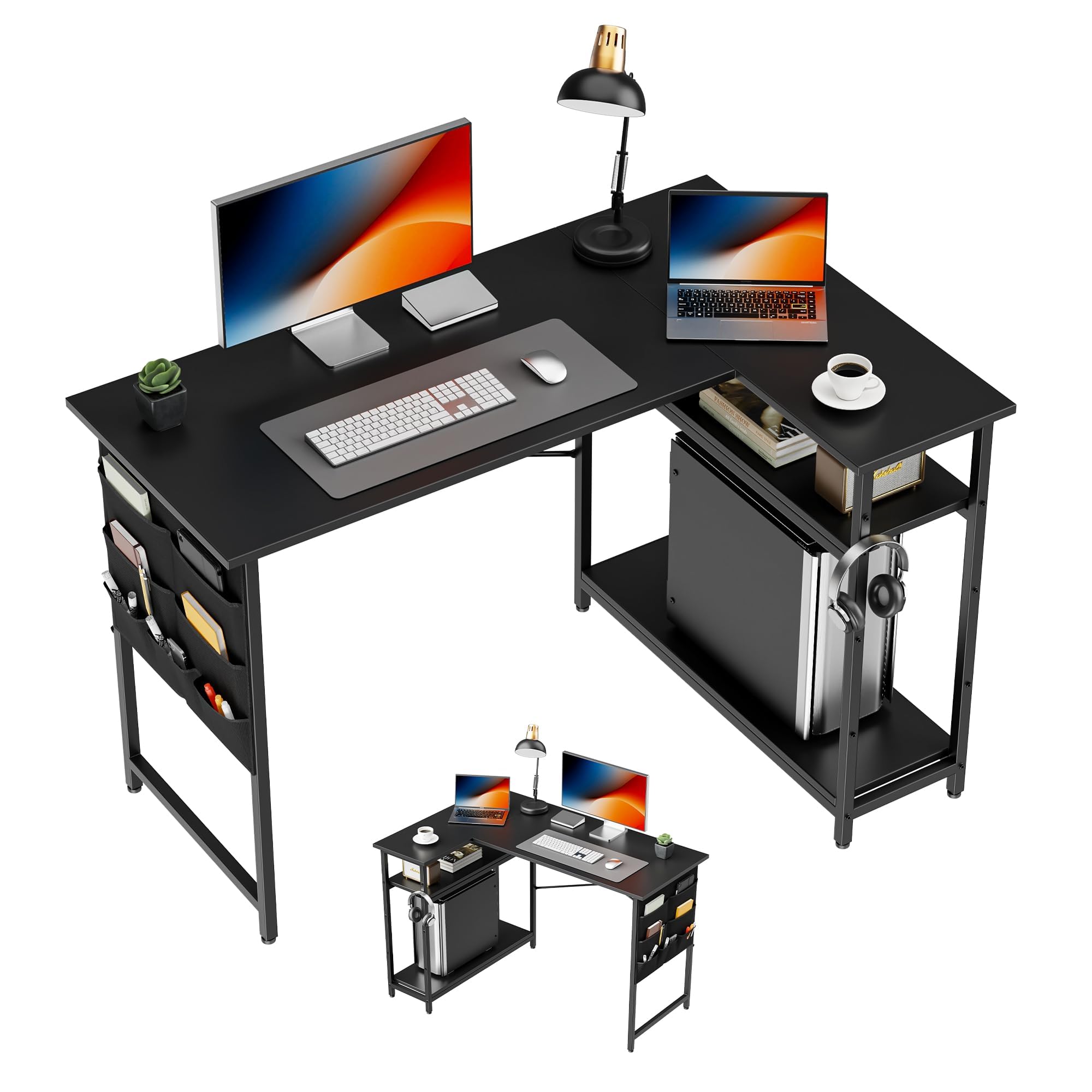 Alebert ゲーミングデスク パソコンデスク 新品 Amazon.co.jp: Alebert デスク 机 L字デスク パソコンデスク 幅