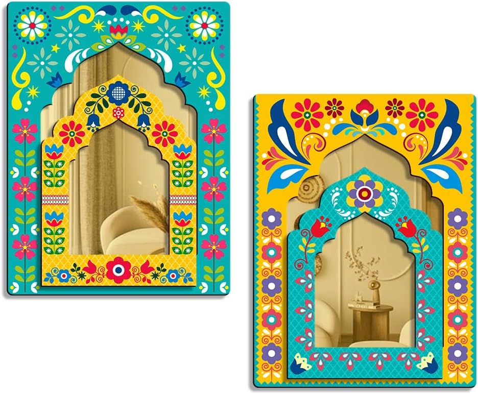 Sehaz Artworks Home Decoration Items for Living Room | Jharokha wall hangings for living room | Wall Decoration Items for Bedroom | Mirror Jharokha Wall Decor | Decorative Items for Home wall