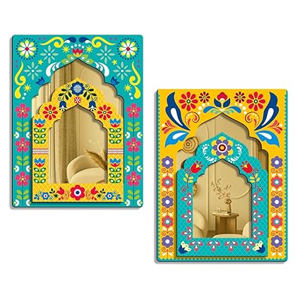 Sehaz Artworks Home Decoration Items for Living Room | Jharokha wall hangings for living room | Wall Decoration Items for Bedroom | Mirror Jharokha Wall Decor | Decorative Items for Home wall