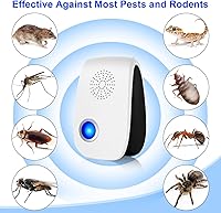 Vista 2 de Repelente ultrasónico mejorado, repelente de plagas para interiores, enchufe electrónico para cucarachas, hormigas, roedores, ratones, insectos