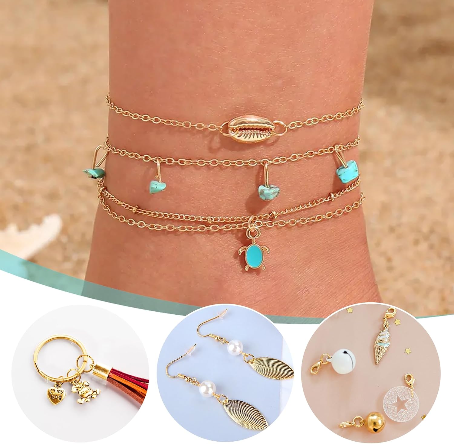 TOAOB 500pcs Gold Stainless Steel Jump Rings 5mm