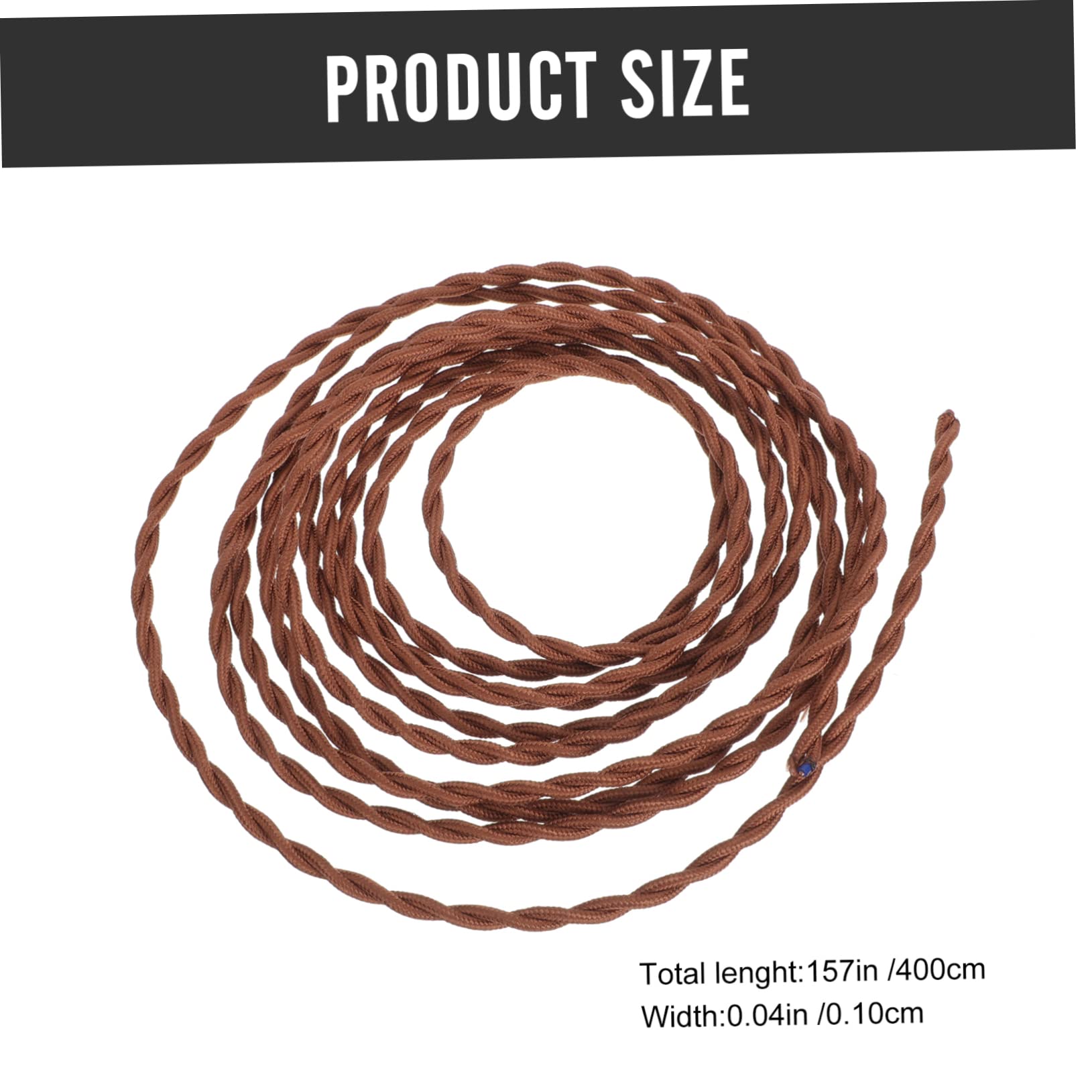 NUOBESTY 4pcs Brown Hanging Light Wire Kit Light Nylon Rope Pendant Braid Wire DIY Pendant Lamp Chandelier Rope