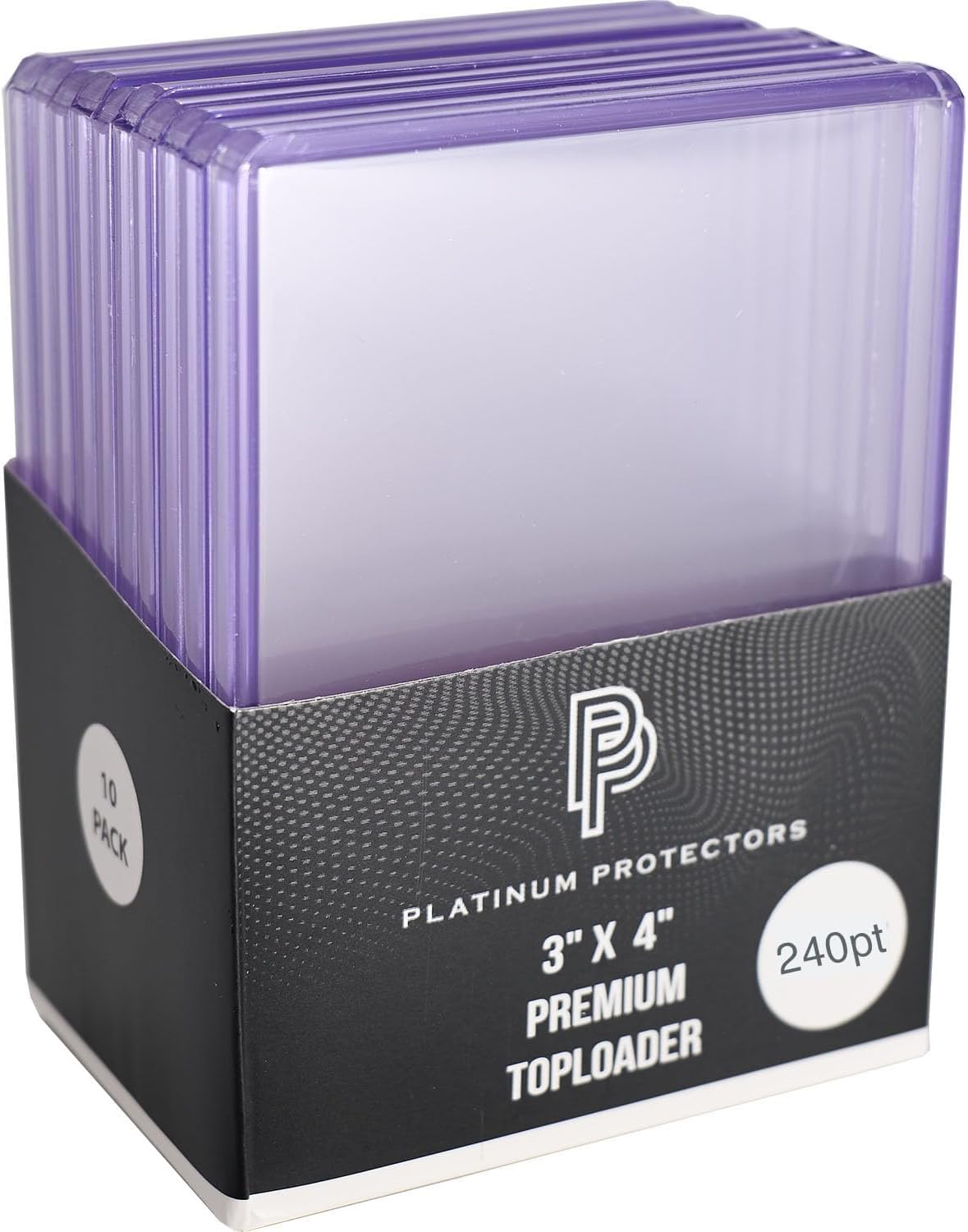 Platinum Protectors 240pt Top Loaders Trading Card Protectors (100-Count) - Clear Rigid Thick Toploader Sleeves for Thick Cards