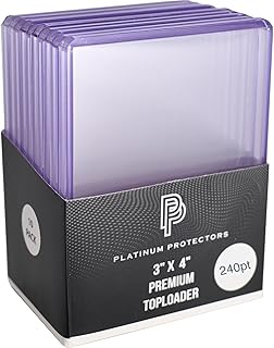 Platinum Protectors 240pt Top Loaders Trading Card Protectors (10-Count) - Clear Rigid Thick Toploader Sleeves for Thick Cards