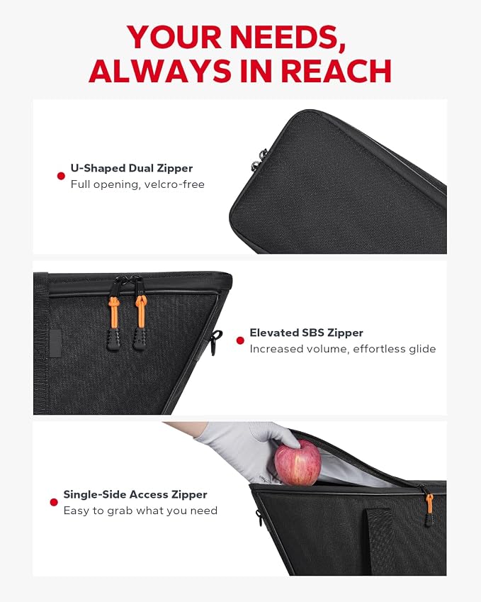 Alforja refrigerante para motocicleta 22L negra miniatura 4