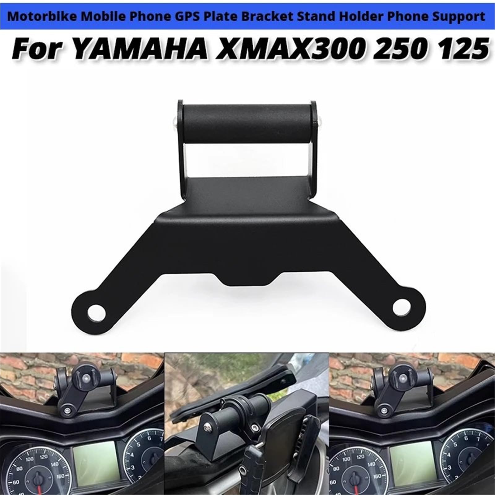 Uchwyt do nawigacji GPS Pasuje do Yamaha X-MAX300 250 125 Uchwyt na smartfon, stojak, wspornik nawigacji GPS, poślizg Motocyklowy uchwyt do nawigacji