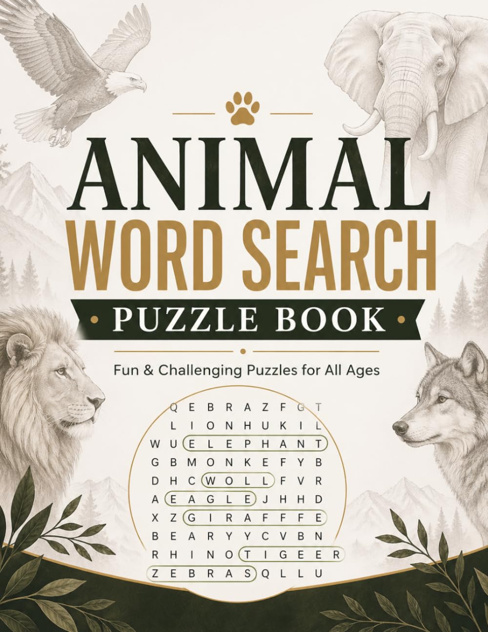 Animal Word Search Puzzle Book