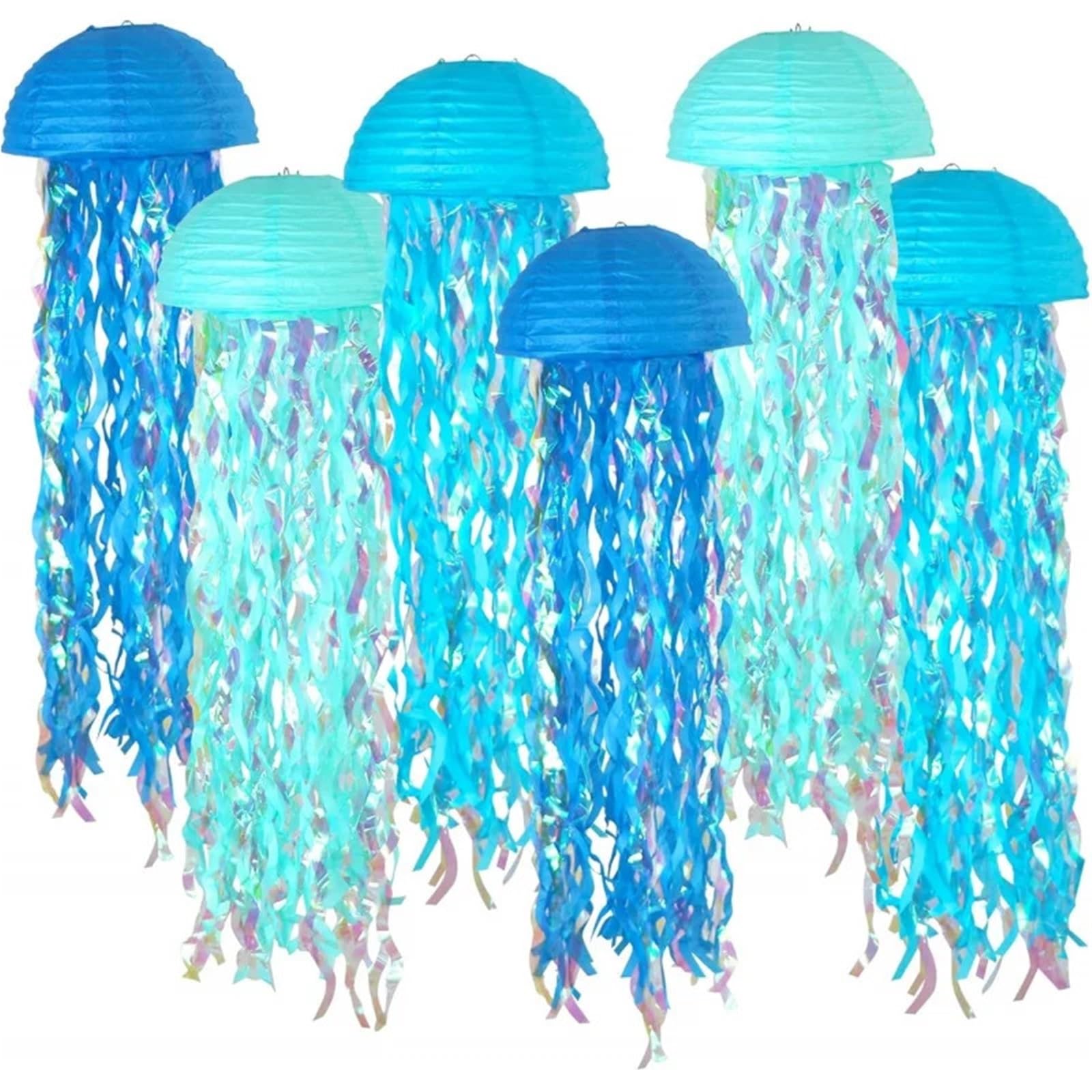 6Pcs Jellyfish Paper Lantern for Lighting